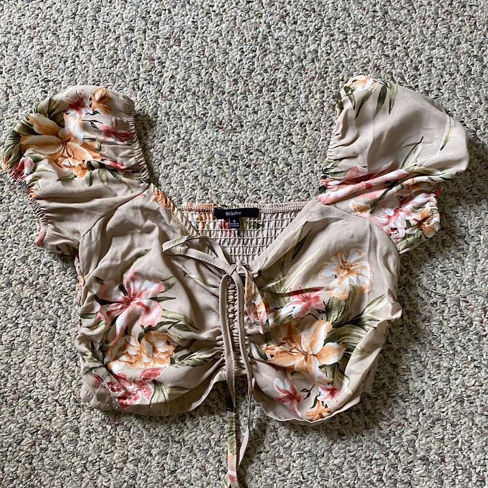 flowered string top